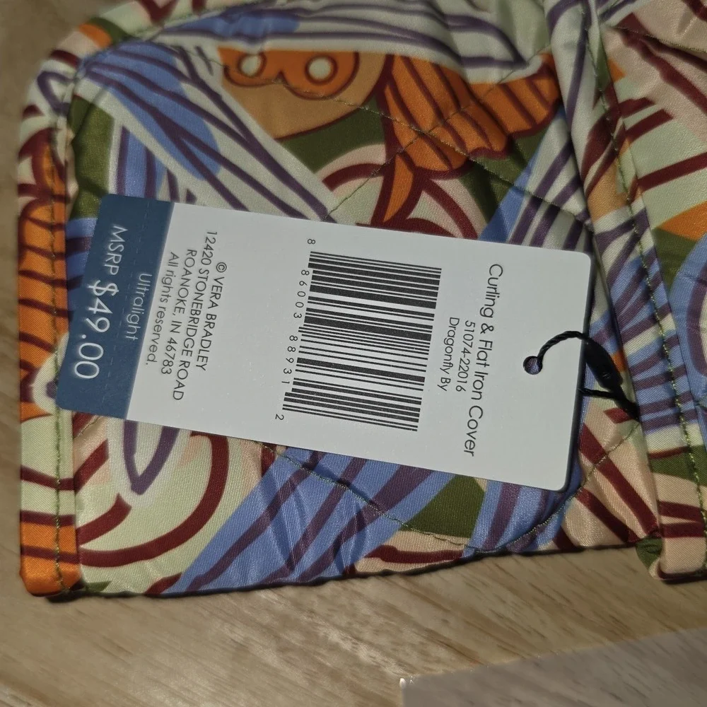 NWT Vera Bradley Curling & Flat Iron Cover  Dragonfly By